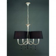 LAMP. PAOLA PINTURA PLATA 6L 3 BRAZOS